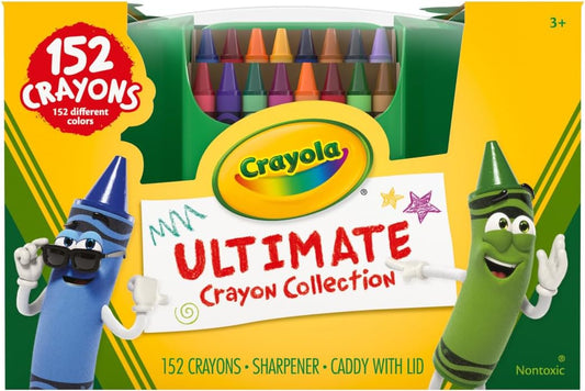 Crayola Ultimate Crayon Box Collection (152ct), Cute School Supplies for Kids, Bulk Crayons Caddy, Kindergarten & Elementary Classroom Must Haves, Ages 3+