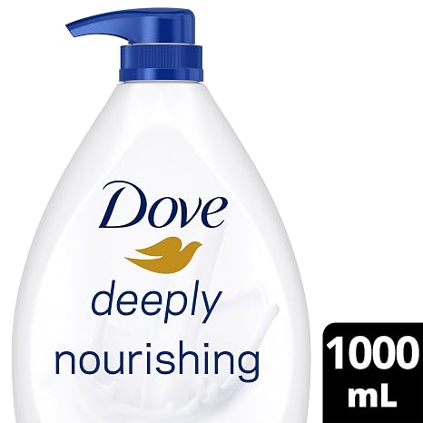 Dove Body Wash, Deeply Nourishing, Value Size 3-Pack – Moisturizing Shower Soap Liquid for Softer, Smoother Skin, 33.8 Oz Ea