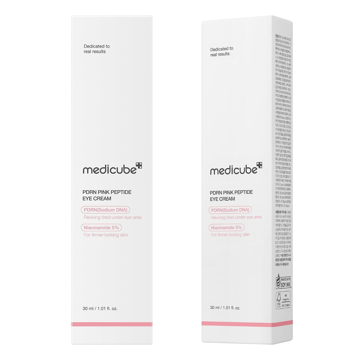 medicube Eye Serum with Salmon DNA PDRN & Pink Peptides, Korean Skincare, 1.01 fl.oz (Pack of 2)