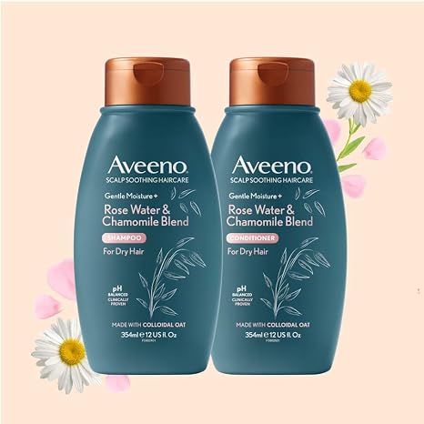 Aveeno Itchy Scalp Shampoo with Rosewater & Chamomile for Dry hair and Scalp 354ml