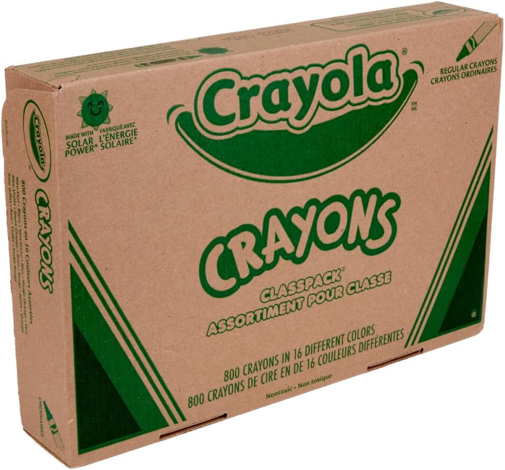 Crayola Crayon Classpack, Teacher Classroom Must Haves, Bulk Back to School Supplies, Elementary & Kindergarten Wishlist, 16 Colors (50 Each), 800 Ct