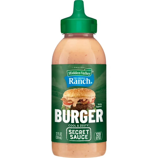 Hidden Valley Ranch Cool & Zesty Burger Secret Sauce, 12 fl oz Squeeze Bottle