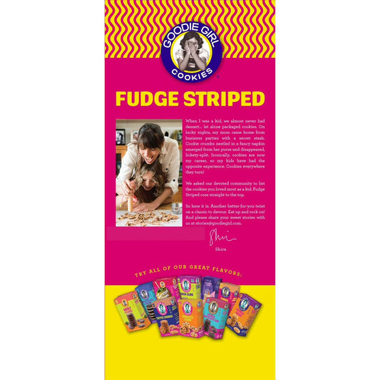 Goodie Girl Cookies Gluten Free Baked Fudge Striped Cookies, Shelf-Stable, 7 oz