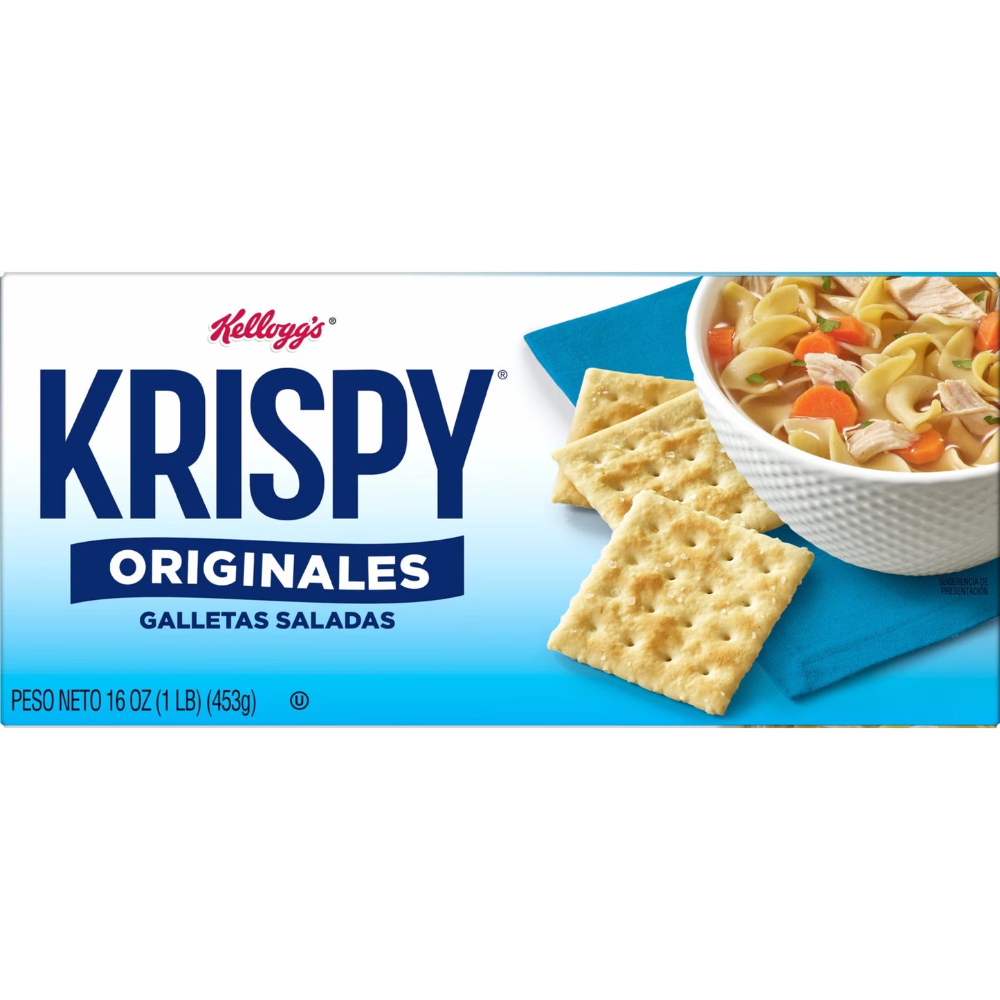 (4 pack) Kellogg's Krispy Original Saltine Crackers, Soup Crackers, 16 oz