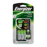 Energizer Rechargeable AA and AAA Battery Charger Includes 4 AA NiMH 1300mAh Rechargeable Batteries with Battery Case