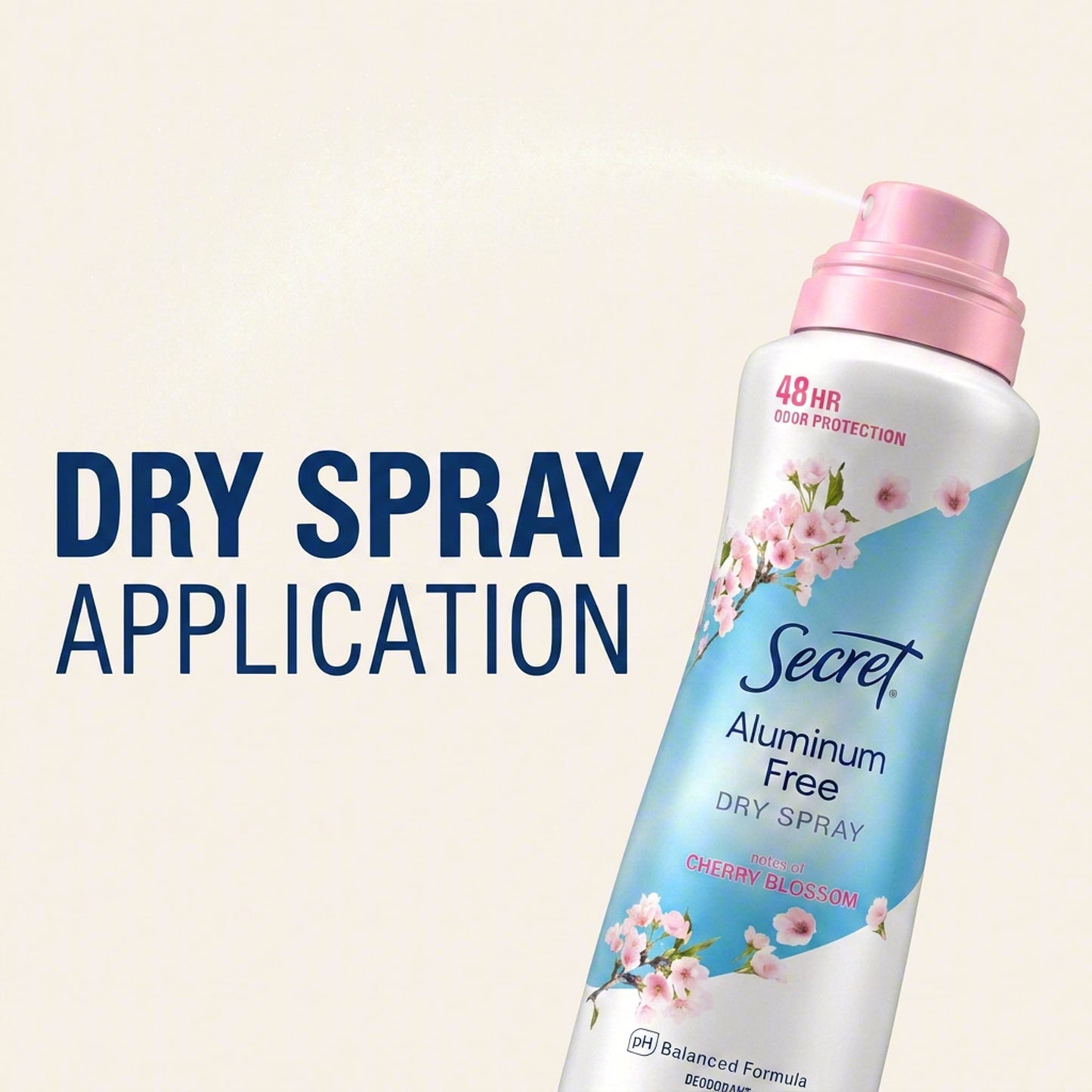 Secret Dry Spray Deodorant, Aluminum Free, Cherry Blossom, 4.1 oz