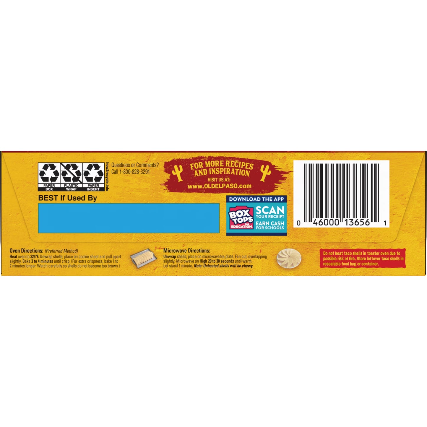 (3 pack) Old El Paso Stand 'N Stuff Taco Shells, Mexican Style Street Corn Flavored, 10 Ct, 5.4 oz