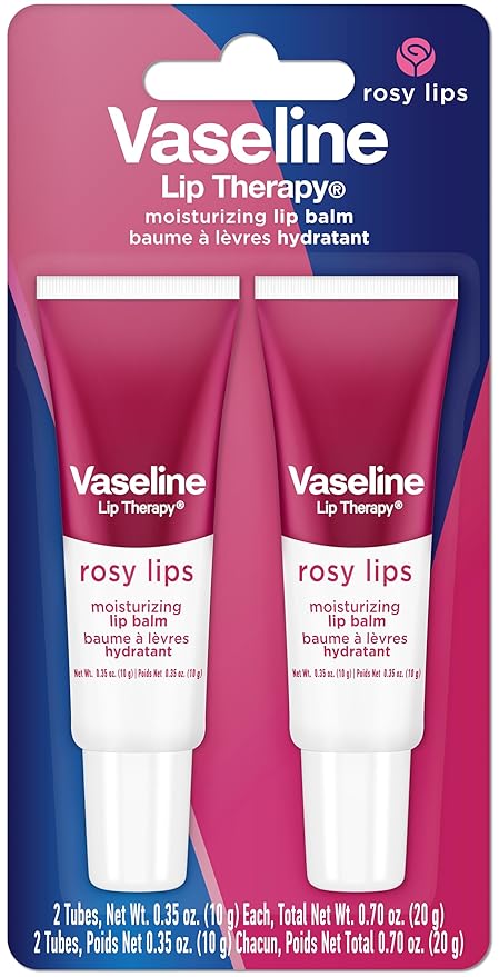 Vaseline Lip Therapy Rosy Lips Moisturizing Lip Balm -Twin Pack,(Pack of 4)