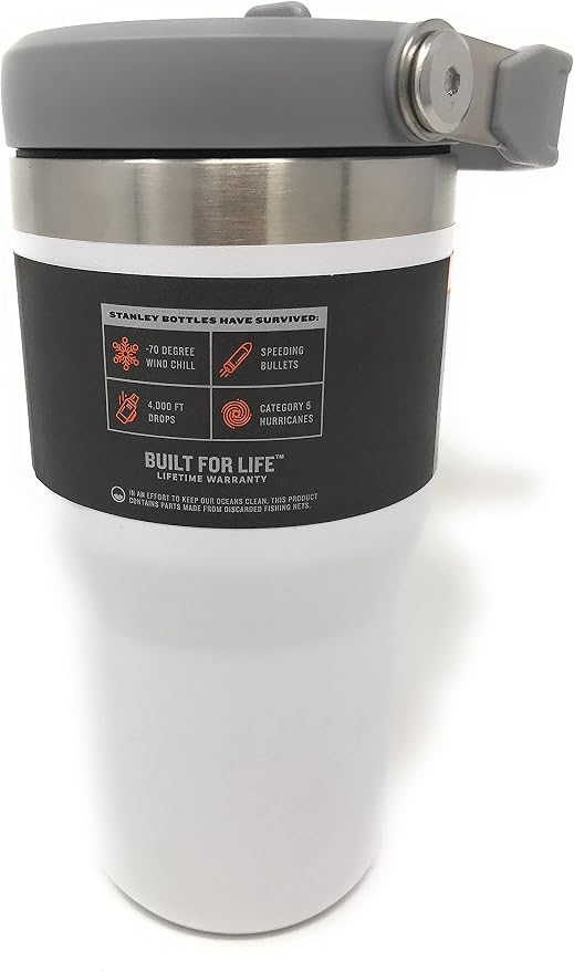 STANLEY IceFlow Flip Straw Tumbler with Handle 20 oz | Twist On Lid and Flip Up Straw | Leak Resistant Water Bottle | Insulated Stainless Steel |BPA-Free | Polar