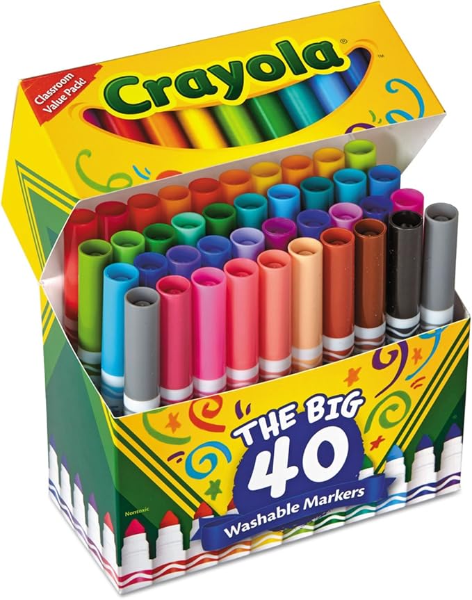 CYO587858 - Crayola 40 Count Ultra-Clean Washable Broad Line Markers