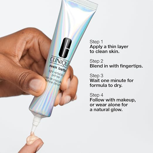 Clinique Even Better Light Reflecting Face Primer With Vitamin C + Hyaluronic Acid For All Skin Types | Hydrating, Lightweight + Illuminating Finish