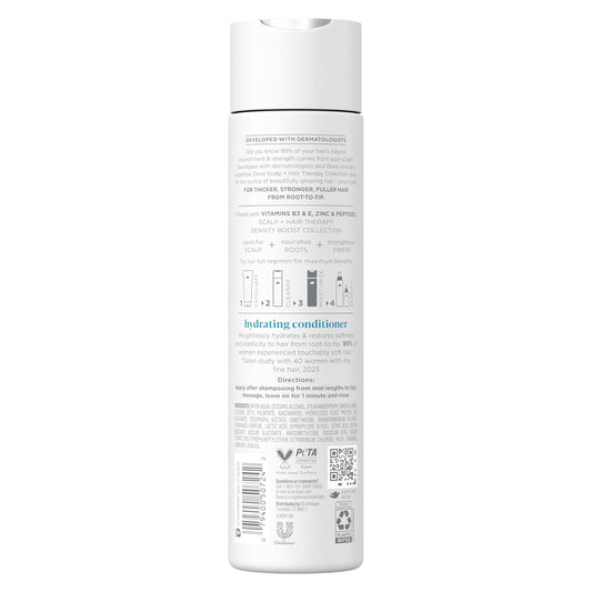 Dove Density Boost Hydrating Conditioner Scalp Therapy for Dry Hair, with Vitamin B3, Zinc and 0% Sulfates, 9.25 oz