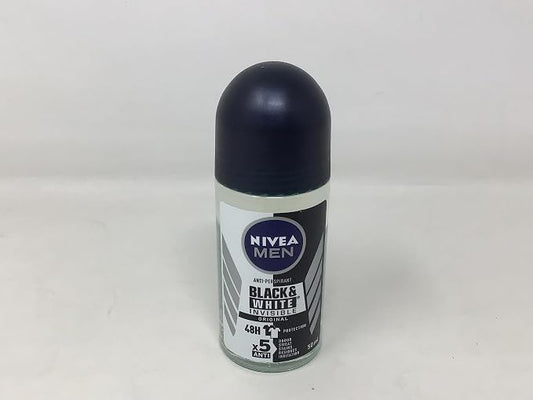 Nivea for Men Deodorant Roll On 1.69 Oz (Invisible B&W Power) Pack of 3
