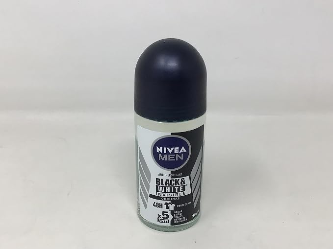 Nivea for Men Deodorant Roll On 1.69 Oz (Invisible B&W Power) Pack of 3