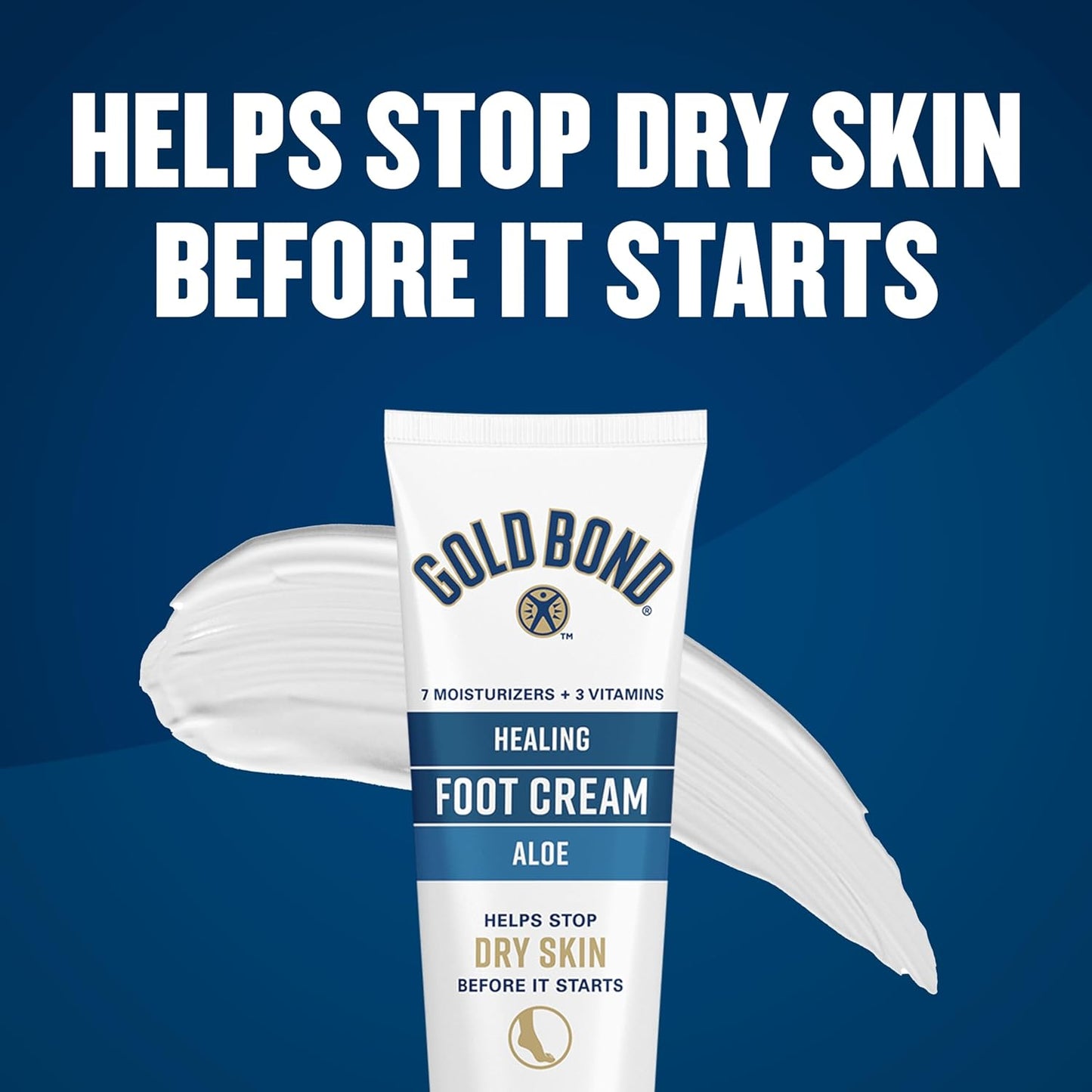 Gold Bond Healing Foot Cream for Dry Feet and Cracked Heels, 4 Oz With Aloe | Gold Bond lotion is a rich foot cream that nourishes & softens for healthier looking feet