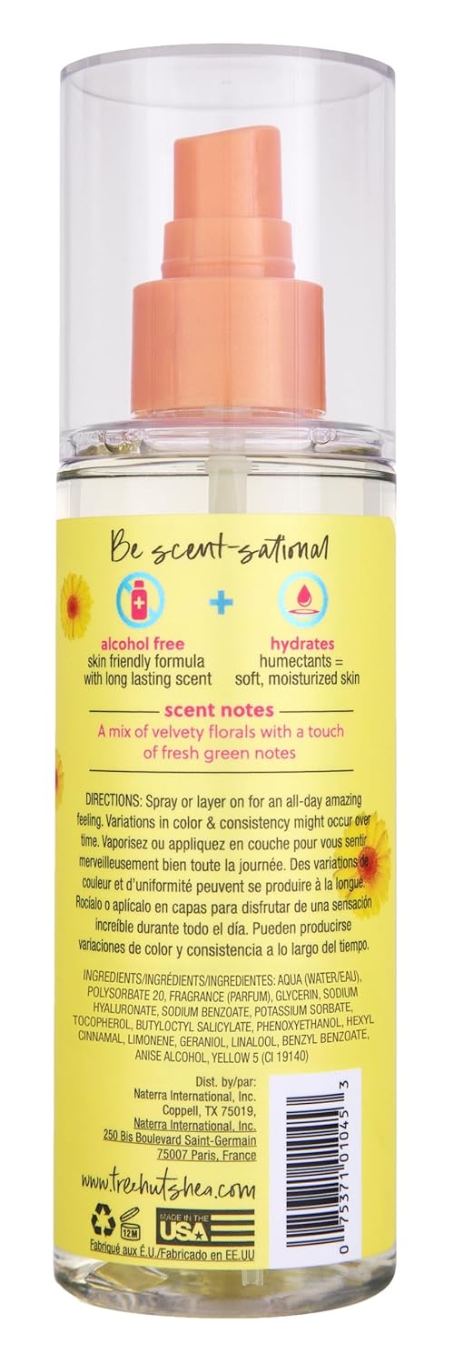 Tree Hut Dewy Daisy Hair & Body Mist, Hydrating & Alcohol-Free Body Spray, Fragrance with Velvety Florals & Fresh Green Notes, Alcohol-Free Formula, Versatile Body Spray, 6 Fl Oz.