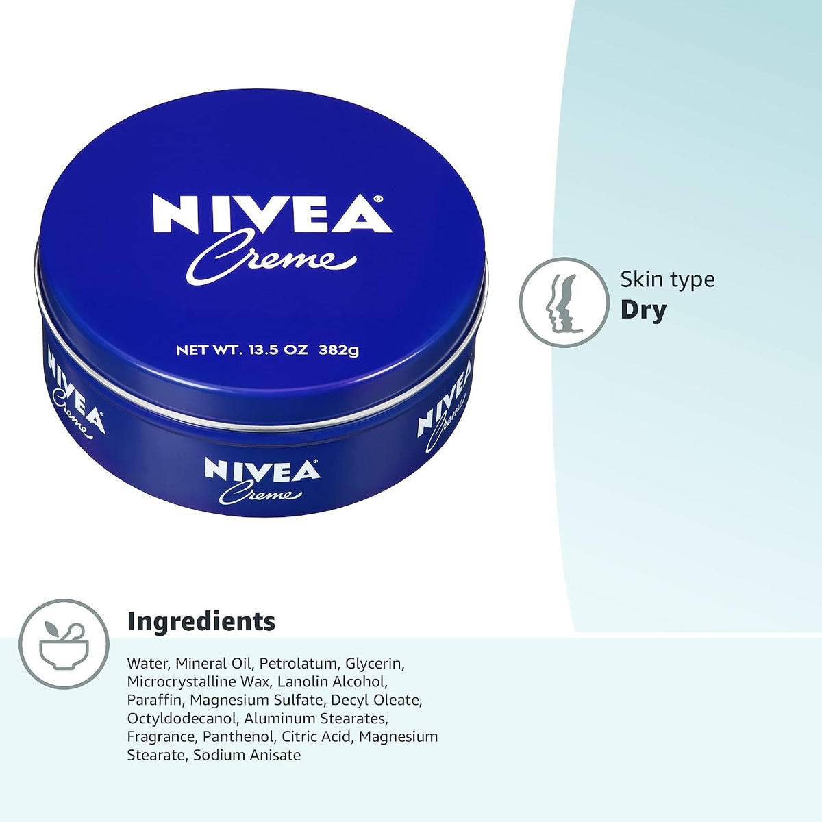 NIVEA Creme, Face, Body & Hand Moisturizing Cream, Provitamin B5, 13.5 Fl Oz (Pack of 12)