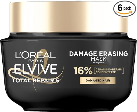 L'Oreal Paris Elvive Total Repair 5 Damage-Erasing Balm with Almond and Protein, 8.5 Ounce (Pack of 6)
