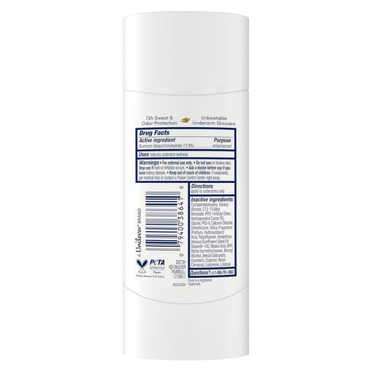 Dove Advanced Care Antiperspirant Deodorant Stick Caring Coconut for Helping Repair Skin Barrier After Shaving, with 72-Hour Sweat & Odor Protection, 2.6 oz
