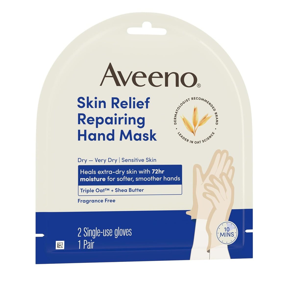 Aveeno Skin Relief Repairing Hand Mask, Fragrance-Free, 1 Pair