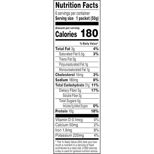 Quaker Protein Instant Oatmeal, Apple Cinnamon, 12g Protein per Serving, Whole Grains, No Artificial Flavors, No Added Colors, 1.76 oz Packets, (24 Pack)