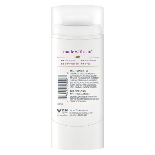 Dove Deodorant Stick for Women, Aluminum Free, 72H Odor Protection, Coconut & Pink Jasmine, 2.4 Oz