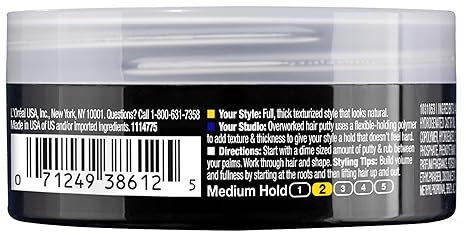 L'Oreal Paris Studio Line Overworked Hair Putty, 1.7 oz.