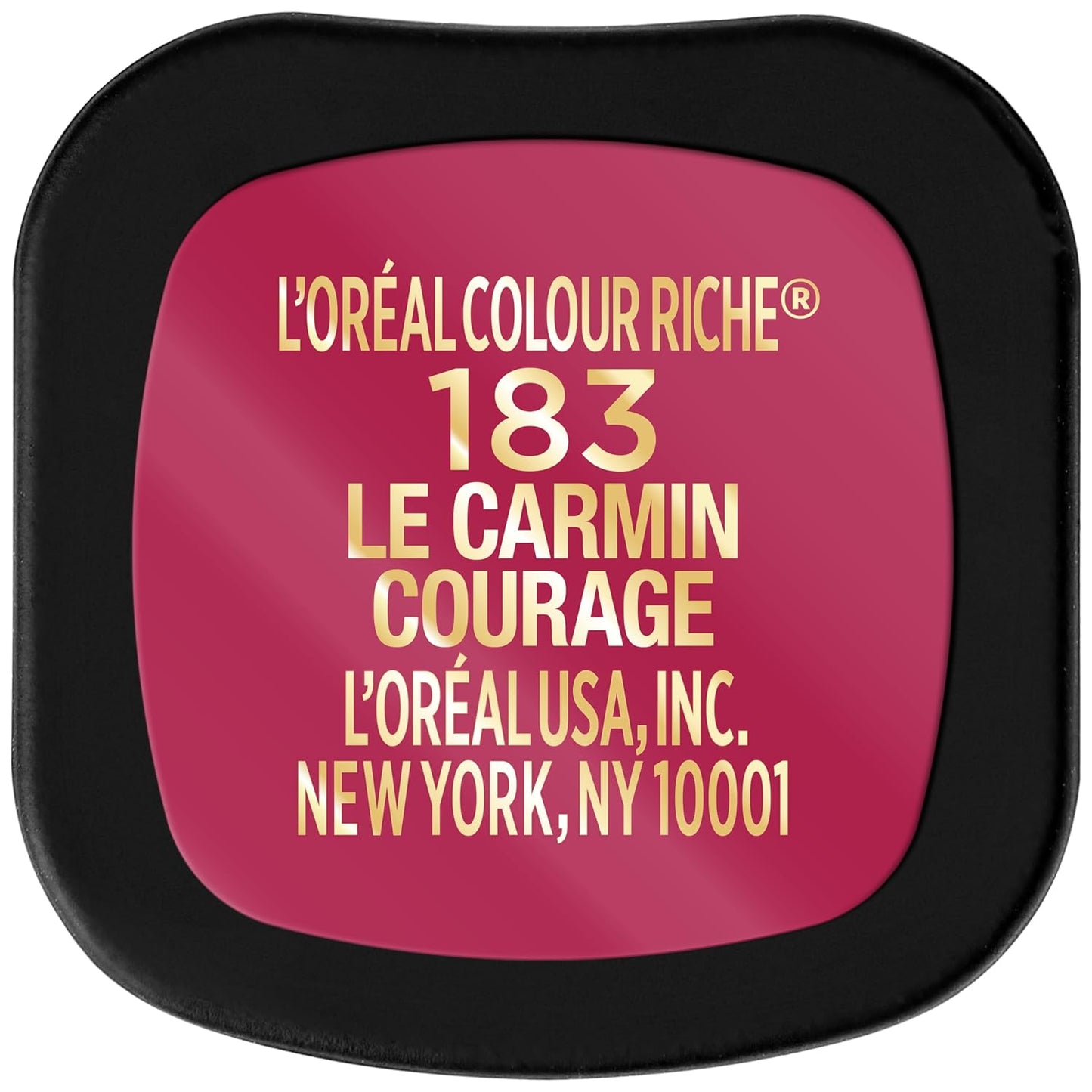 L'Oreal Paris Colour Riche Intense Volume Matte Lipstick, Lip Color Infused with Hyaluronic Acid for up to 16hr All Day Comfort, Le Carmin Courage, 0.06 oz (Pack of 2)