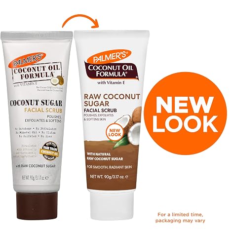 Palmer's Coconut Sugar Facial Scrub Exfoliator (3.17 Oz - Pack of 3)