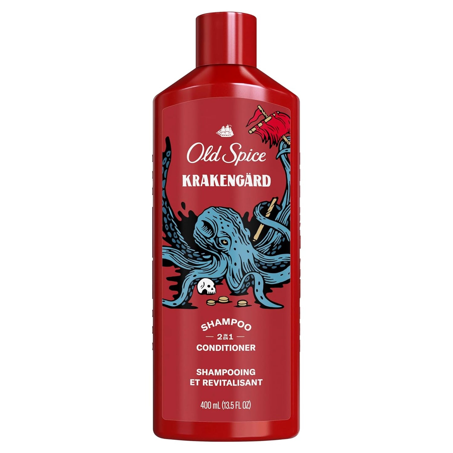 Old Spice Mens 2-in-1 Shampoo and Conditioner Set, Krakengard, For All Hair Types, Healthier, Fuller, More Moisturized Looking Hair, 13.5 fl oz Each (Pack of 6)