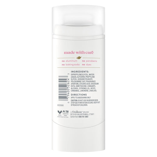 Dove Deodorant Stick Rose Mist for 72 Hour Odor Protection Aluminum Free 2.4 oz