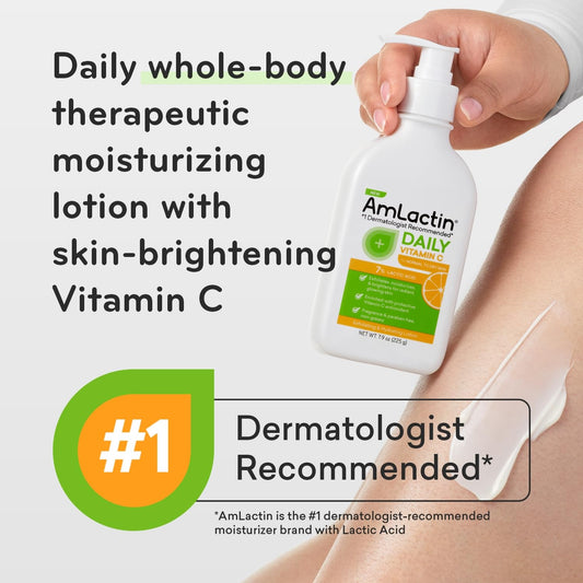 AmLactin Daily Vitamin C Lotion, 7% Lactic Acid, Dry Skin, 7.9 oz