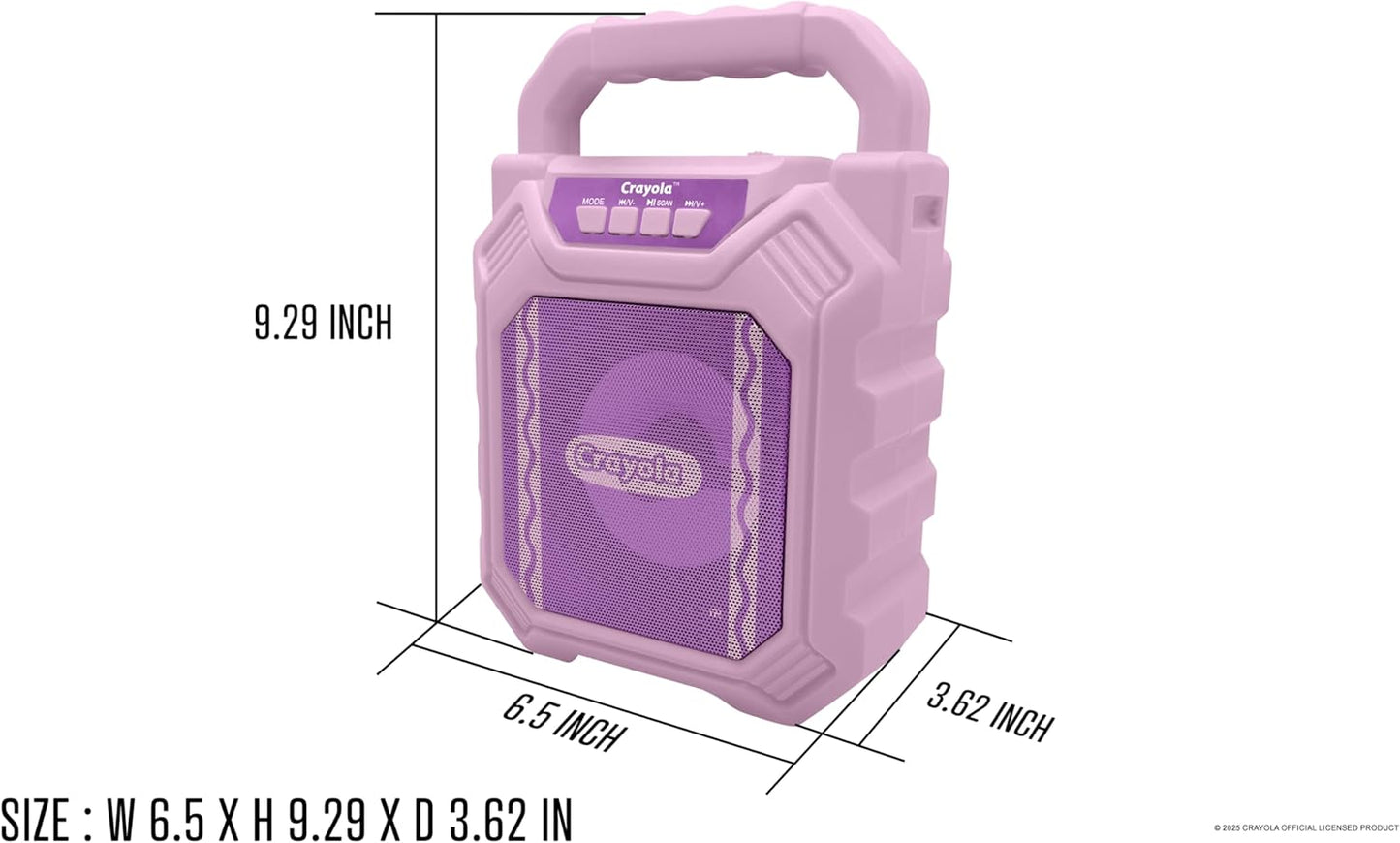 Crayola Mini Karaoke Machine for Kids, Bluetooth Speakers with Microphone | 4" Driver 10W Peak Power, Loud HD Sound, Rechargeable Mini Portable Bluetooth Speaker, USB, TWS, Indoor/Outdoor Party