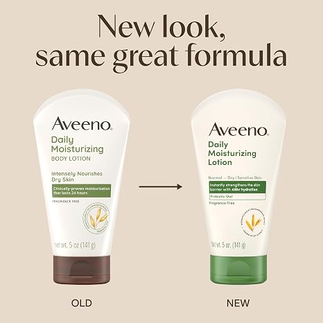 Aveeno Daily Moisturizing Body Lotion, Fragrance-Free, 5 oz