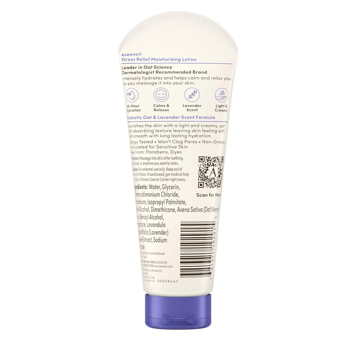 Aveeno Stress Relief Moisturizing Body Lotion, Lavender Scent, 2.5 oz