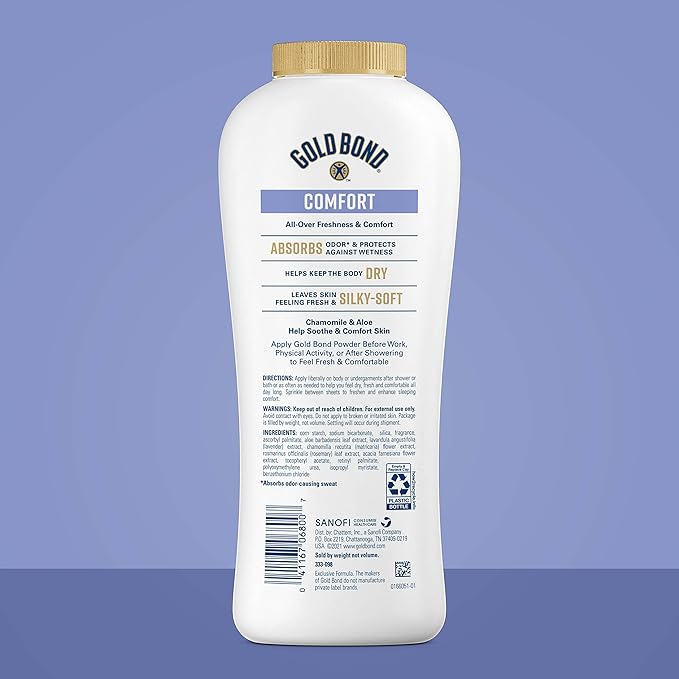 Gold Bond No Mess Talc-Free Body Powder Spray 7 oz. Fresh Scent & Comfort Body Powder 10 oz. Talc-Free Fresh Clean Scent Bundle