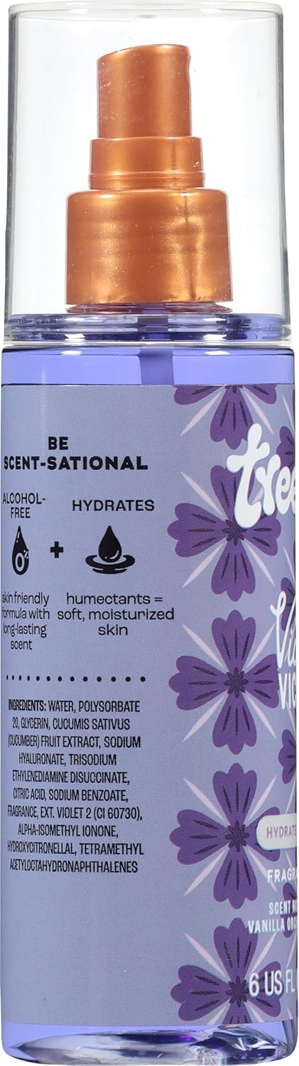 Tree Hut Violet Victory Hair & Body Mist, Hydrating & Alcohol-Free Body Spray, Lavender & Vanilla Orchid Scent, Perfume Mist for Hair & Body, Everyday Fragrance Spray for Women, 6 oz