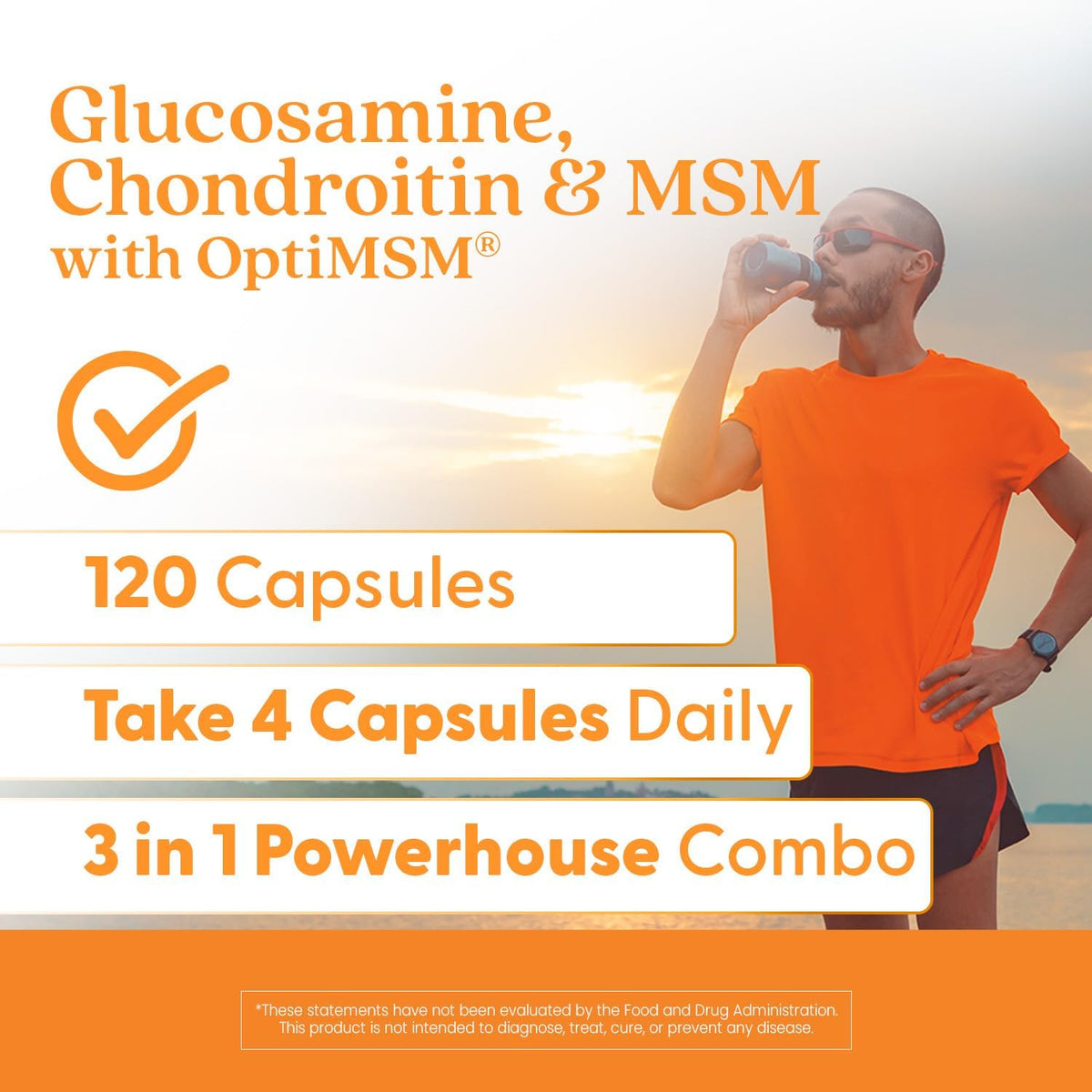 Doctor's BEST Glucosamine Chondroitin MSM, Non GMO, 120 Capsules