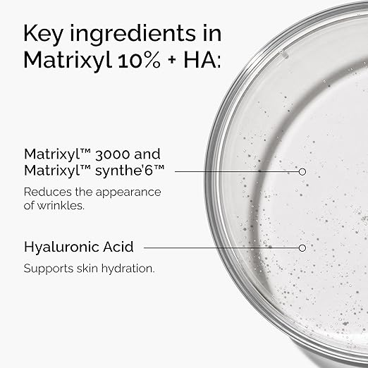 The Ordinary Matrixyl 10% + Hyaluronic Acid, Anti-Aging Serum for Fine Lines and Wrinkles, 1 Fl Oz