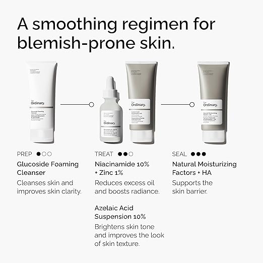 The Ordinary Azelaic Acid Suspension 10%, Formula for Uneven and Blemish-Prone Skin (Pack of 2)