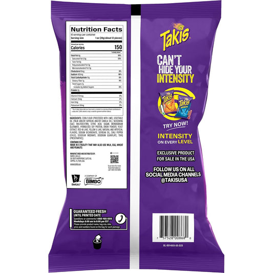 Takis Fuego Rolled Tortilla Chips, 9.9oz Bag
