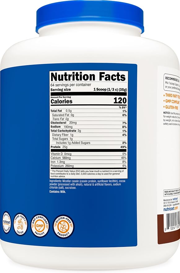 Nutricost Casein Protein Powder 5lb (Chocolate)