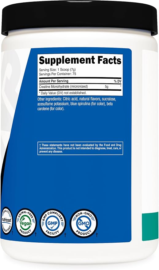 Nutricost Creatine Monohydrate Powder (Coastal Explosion, 500 Gram)