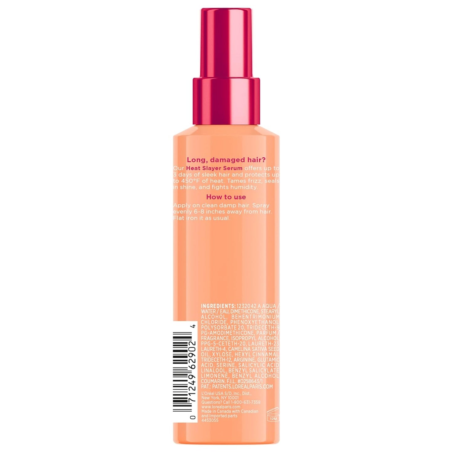 L'Oreal Paris Elvive Dream Lengths Heat Slayer Pre-Iron Spray Leave-In, 4.4 Ounce | 4.4