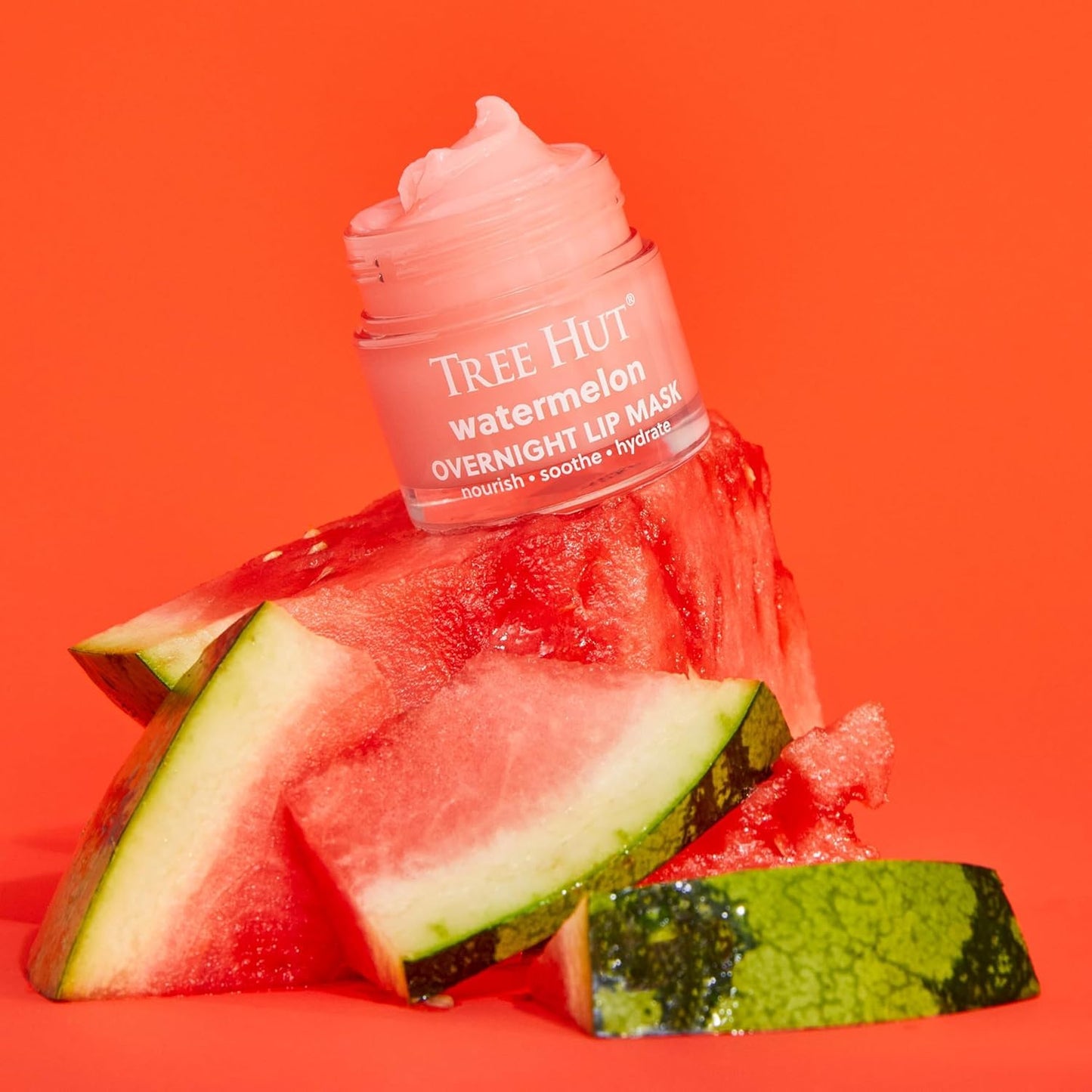 Tree Hut Watermelon Overnight Lip Mask, Hydrating & Moisturizing Lip Treatment with Shea Butter, Vitamin E, Nourishing Lip Care for Soft, Smooth Lips, Overnight Lip Repair Balm, 0.6 oz