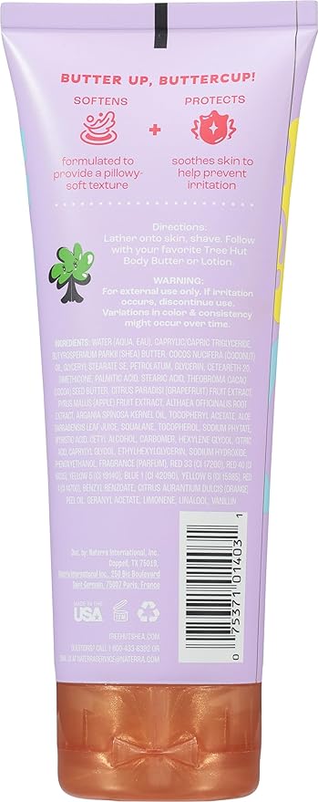 Tree Hut Whipped Shave Butter Jelly Bear, Moisturizing & Hydrating Shave Cream with Shea Butter & Aloe, Smooth Glide for Soft Skin, Sweet Candy Scent, 7 Fl Oz