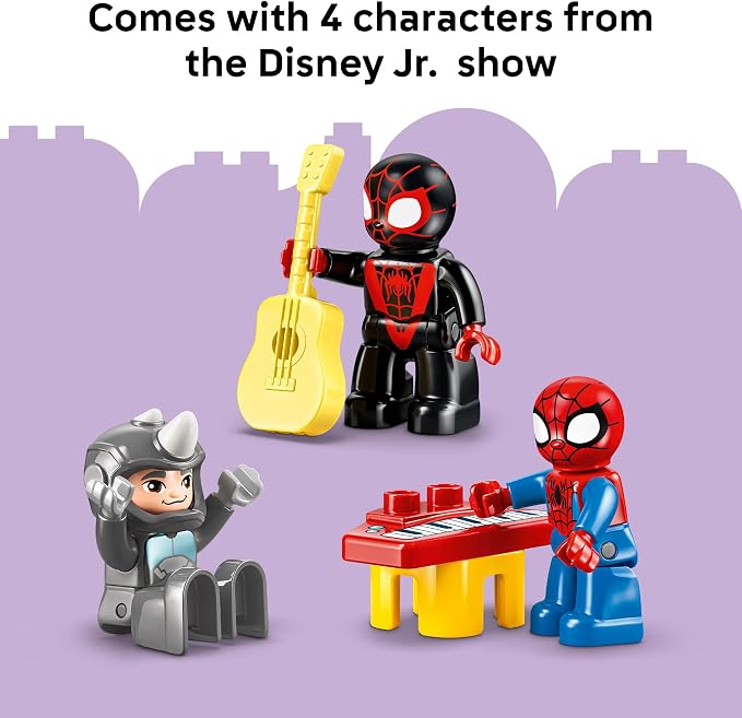 LEGO DUPLO Marvel Team Spidey Webquarters 10464 | Building Toys for Toddlers, Ages 2+, Sturdy Build for Pretend Play, Develops Fine Motor Skills, 65 pieces, Gift for Birthdays