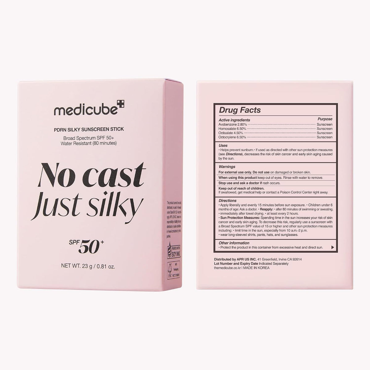 medicube PDRN Silky Sun Stick, SPF 50 Airy & Pore-Blurring Finish, 0.81 oz.