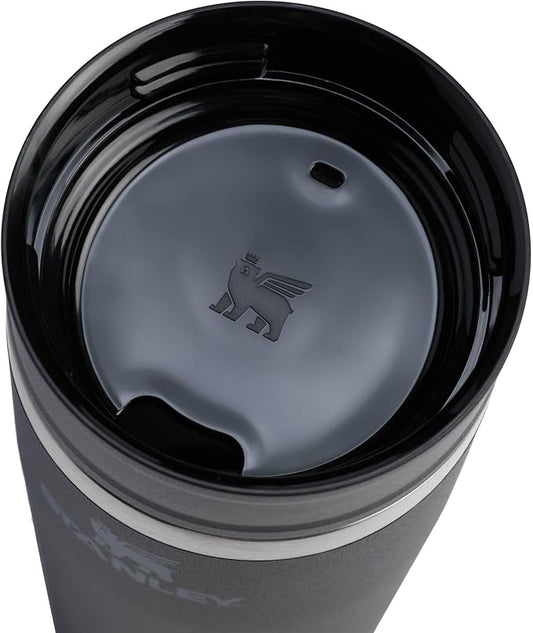STANLEY Cafe To Go Travel Mug 20 oz | Leakproof Two-Part Drink Through Lid | Tumbler Cup for Coffee, Tea and Drinks | Insulated Stainless Steel Coffee Mug | BPA-Free | Black 2.0