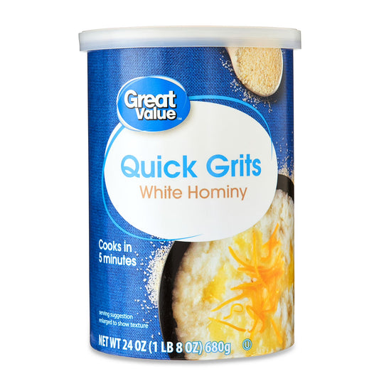 (4 pack) Great Value Quick Grits, 24 oz